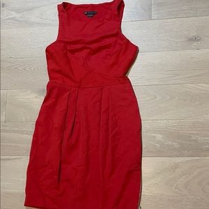 Thick, high quality, cotton red sheath dress